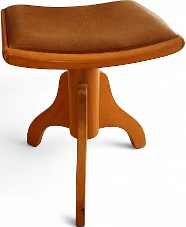 Sgabello per pianoforte Mid Century, anni '70