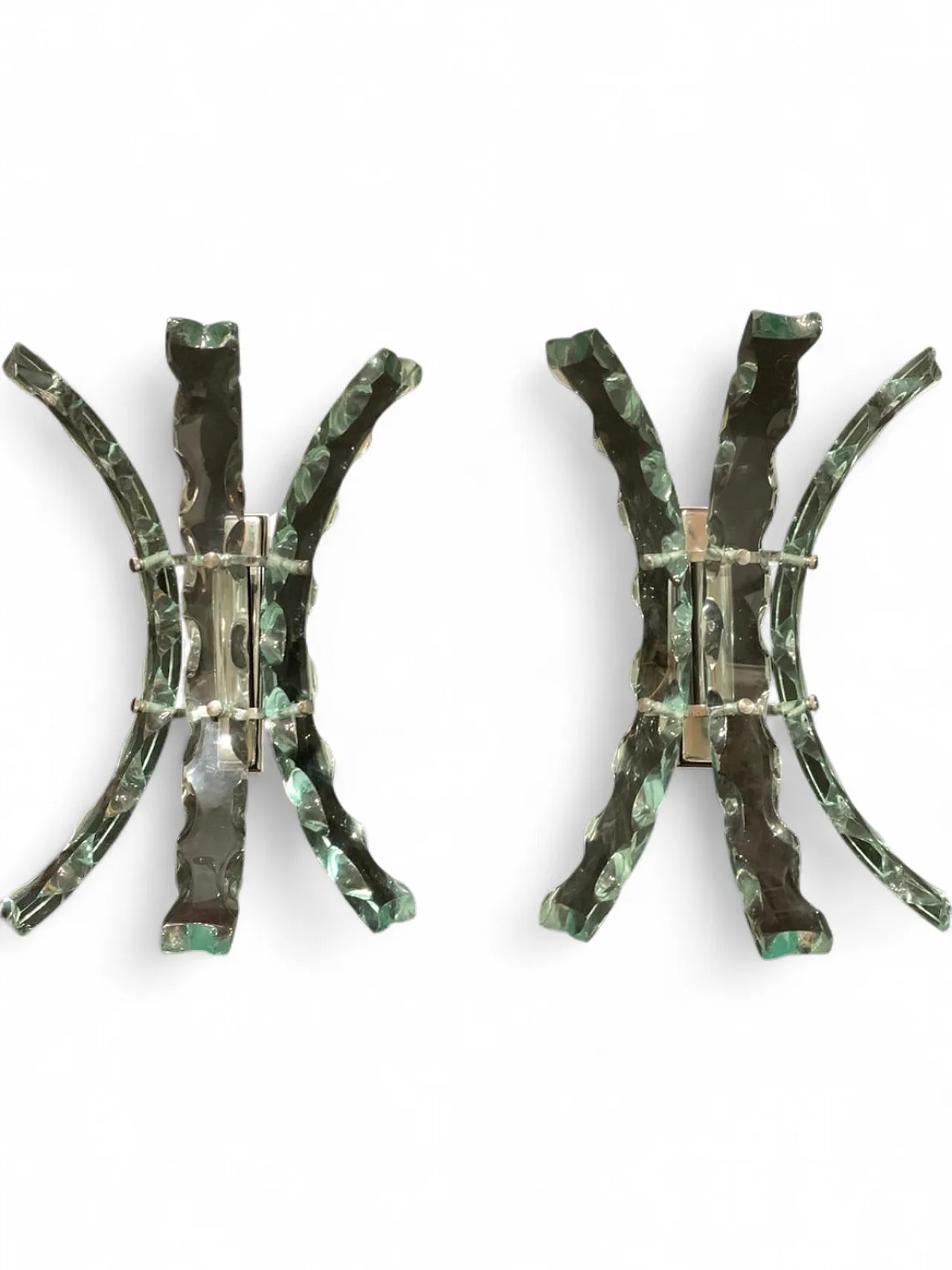 Coppia di applique Zero Quattro per Fontana Arte, anni '70 10