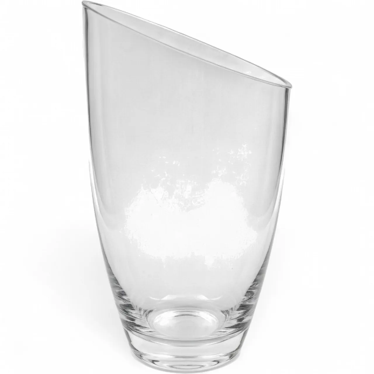 Italian glass vase with oblique rim, 2000s 8