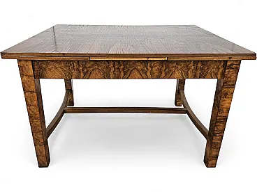Art Deco table in olive root, 40s
