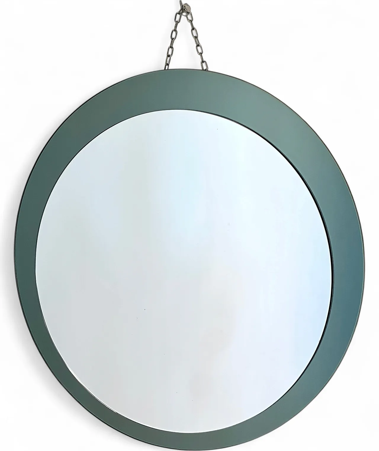 Specchio rotondo di Cristal Art, anni '70 7