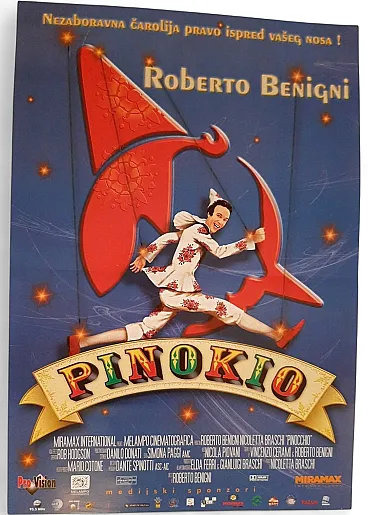 Original poster of the film Pinocchio by Roberto Benigni