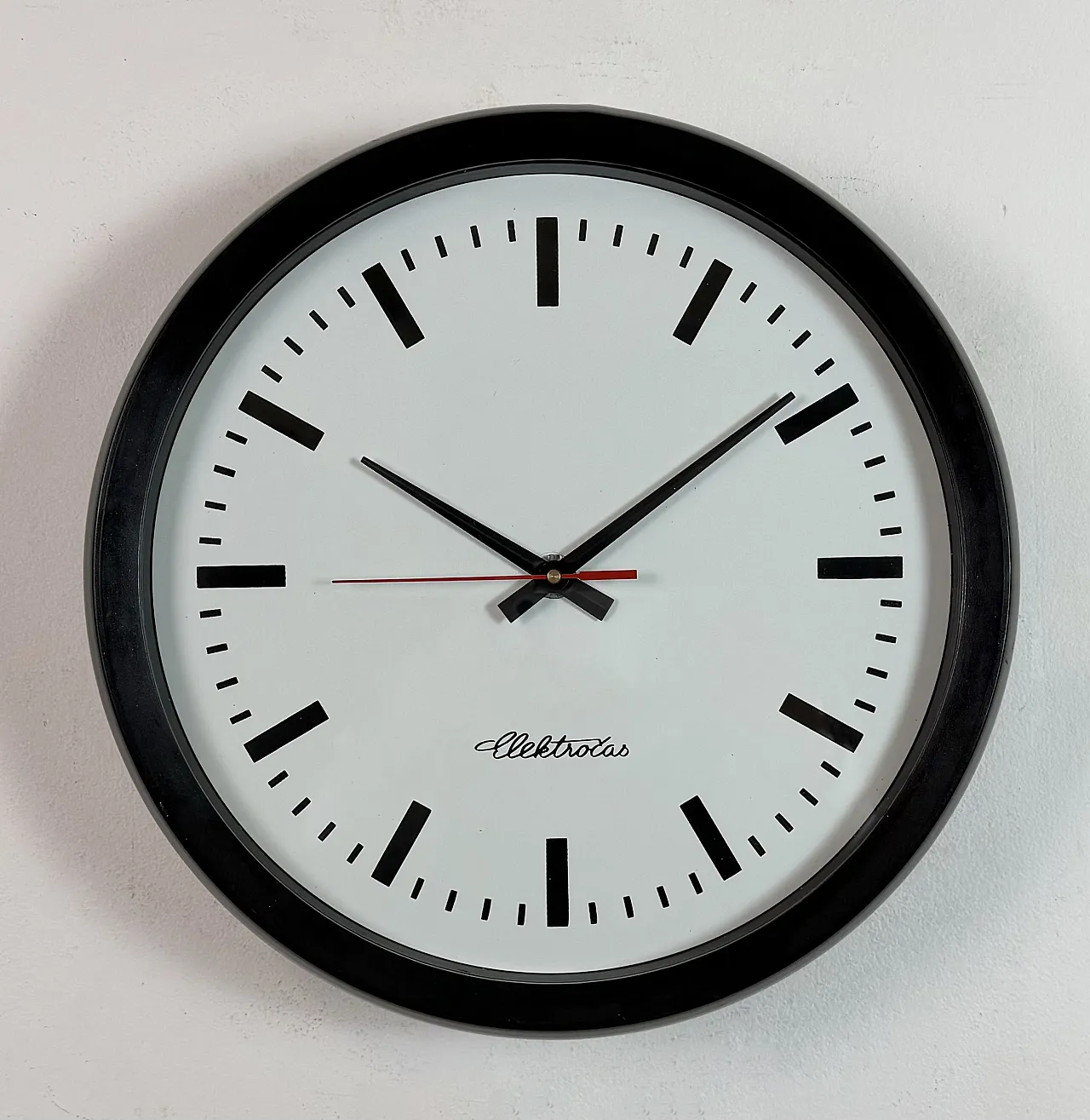 Industrial Bakelite Factory Wall Clock from Elektročas, 1990s 3