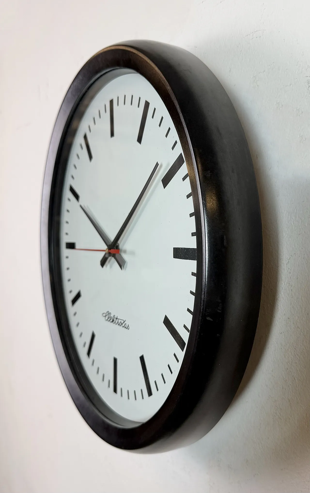 Industrial Bakelite Factory Wall Clock from Elektročas, 1990s 4