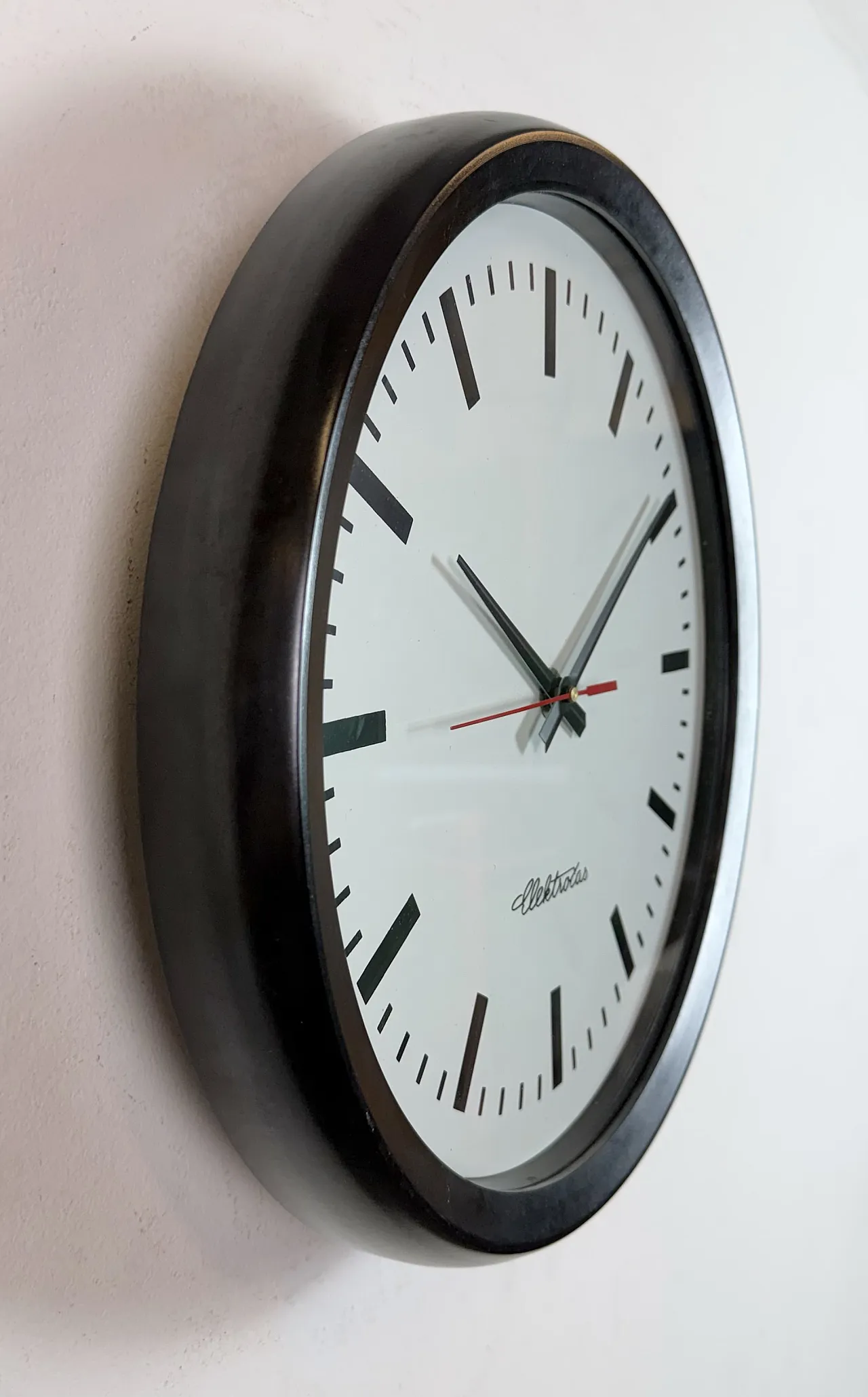 Industrial Bakelite Factory Wall Clock from Elektročas, 1990s 5