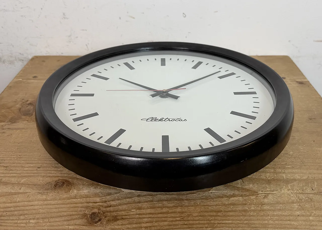 Industrial Bakelite Factory Wall Clock from Elektročas, 1990s 8