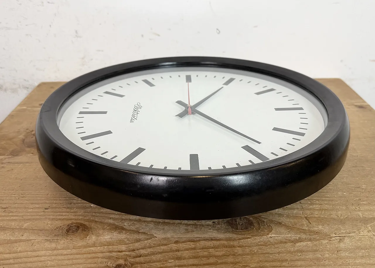 Industrial Bakelite Factory Wall Clock from Elektročas, 1990s 12