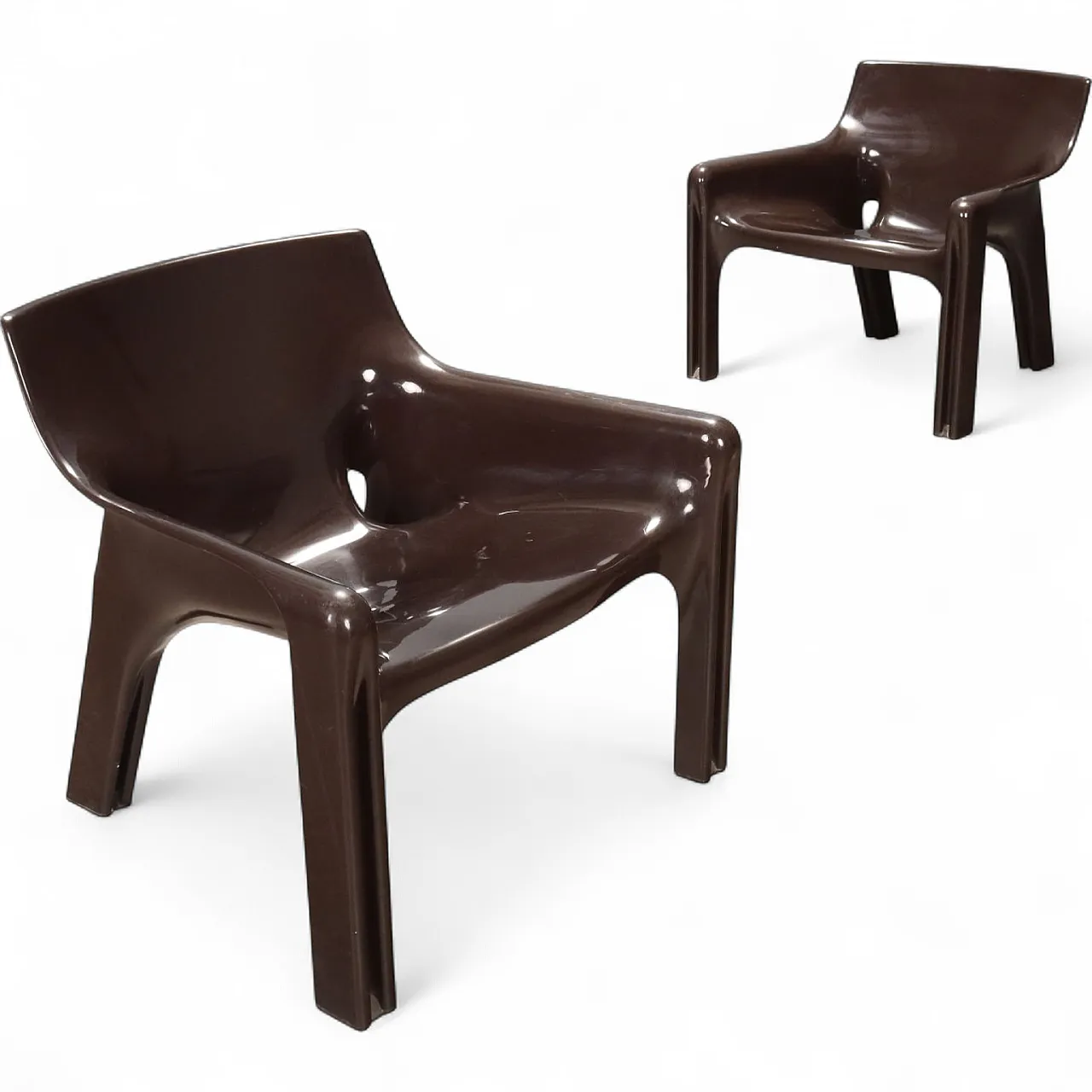 Coppia di poltrone Vicario di Vico Magistretti per Artemide, '900 11