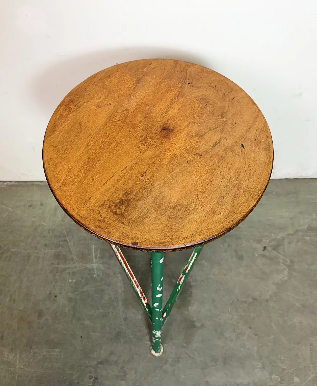 Green Industrial Workshop Stool, 1960s 5