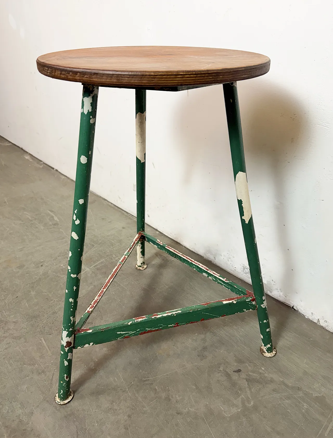 Green Industrial Workshop Stool, 1960s 6