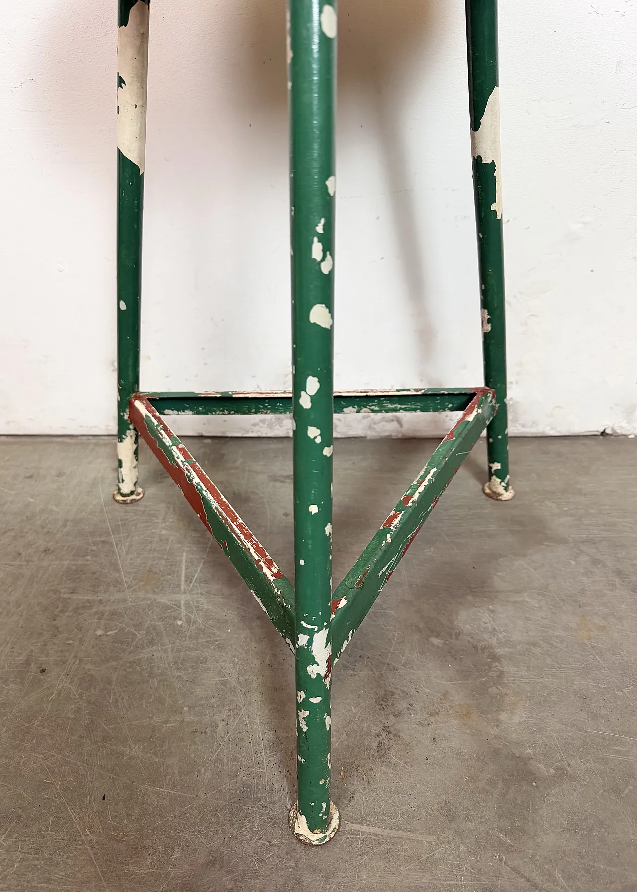 Green Industrial Workshop Stool, 1960s 8