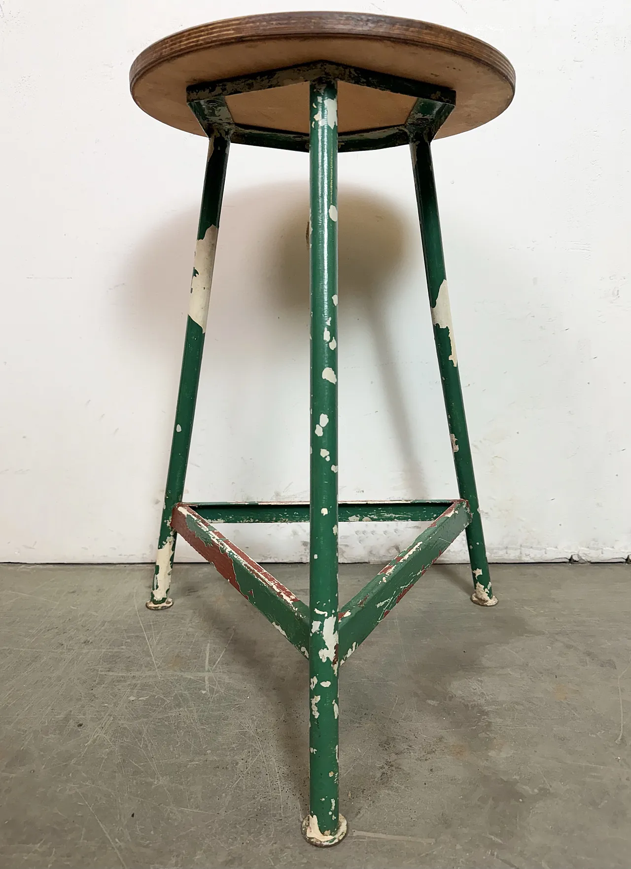 Green Industrial Workshop Stool, 1960s 9