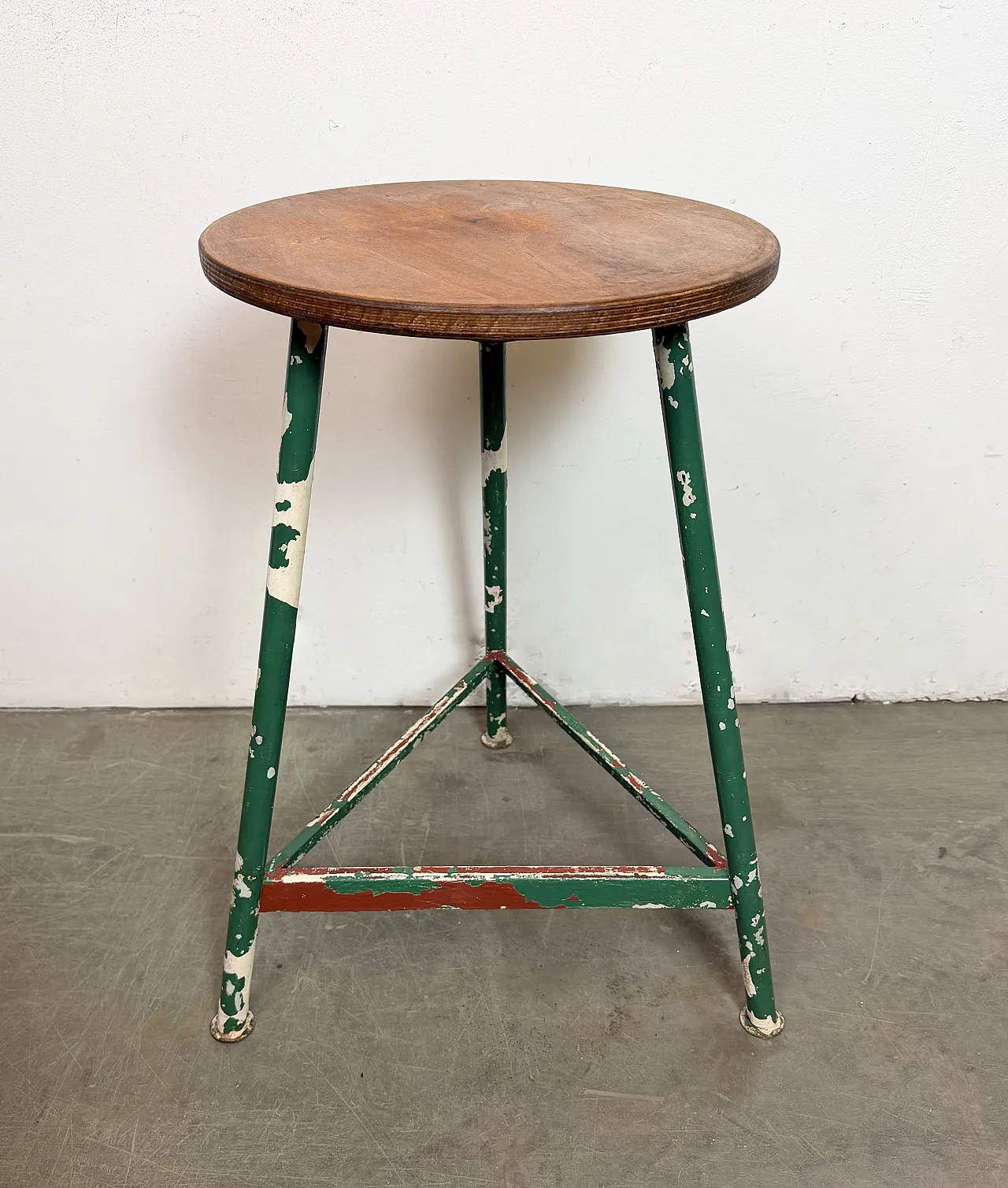 Green Industrial Workshop Stool, 1960s 10