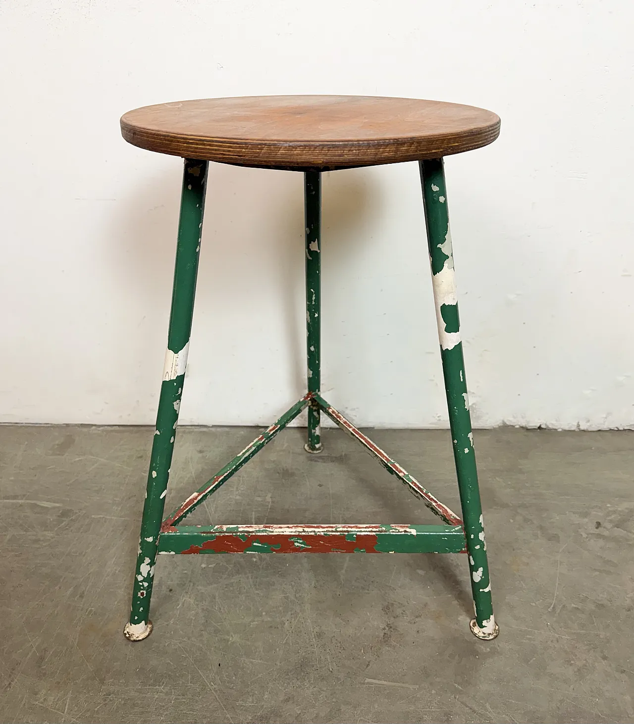 Green Industrial Workshop Stool, 1960s 12
