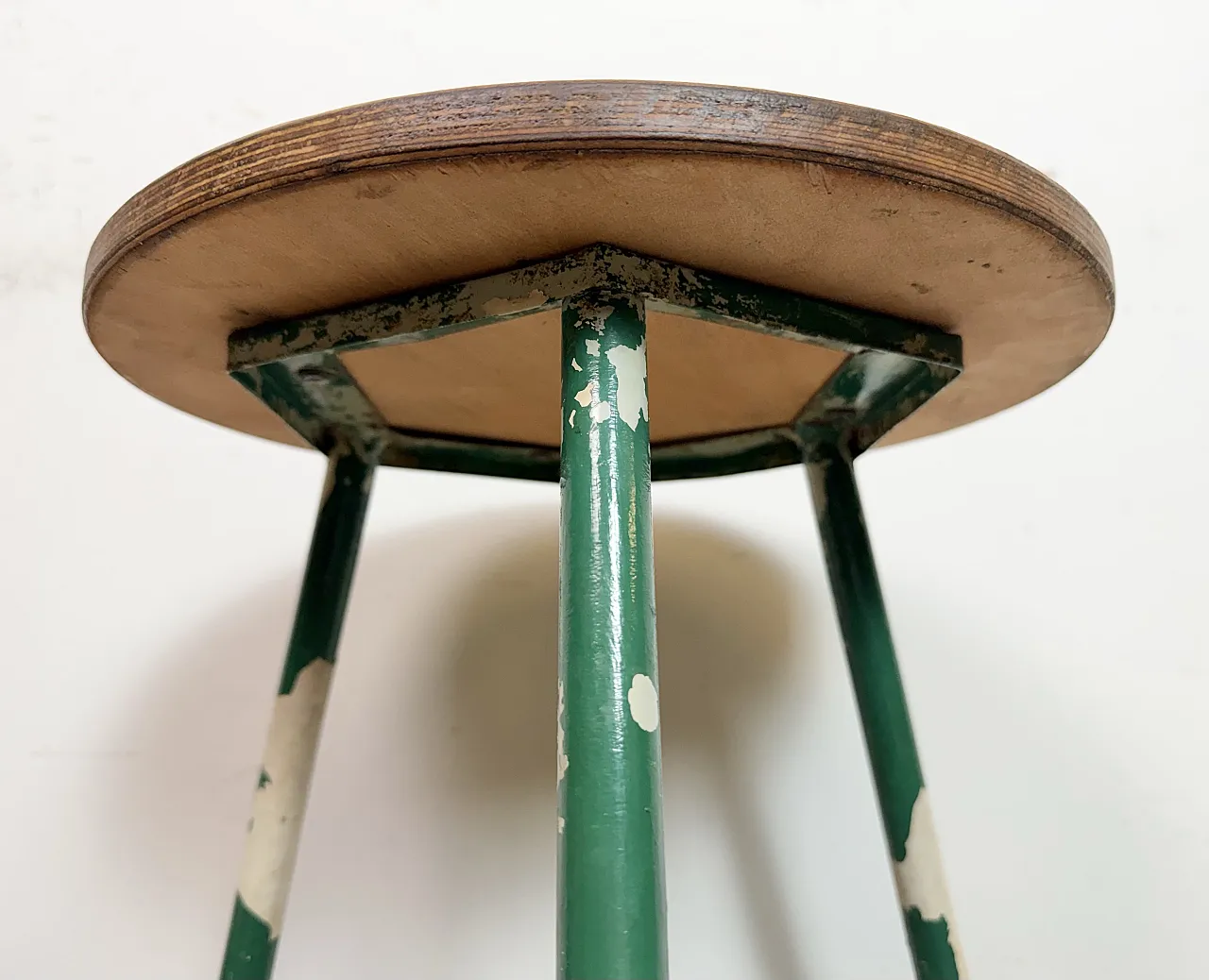 Green Industrial Workshop Stool, 1960s 16