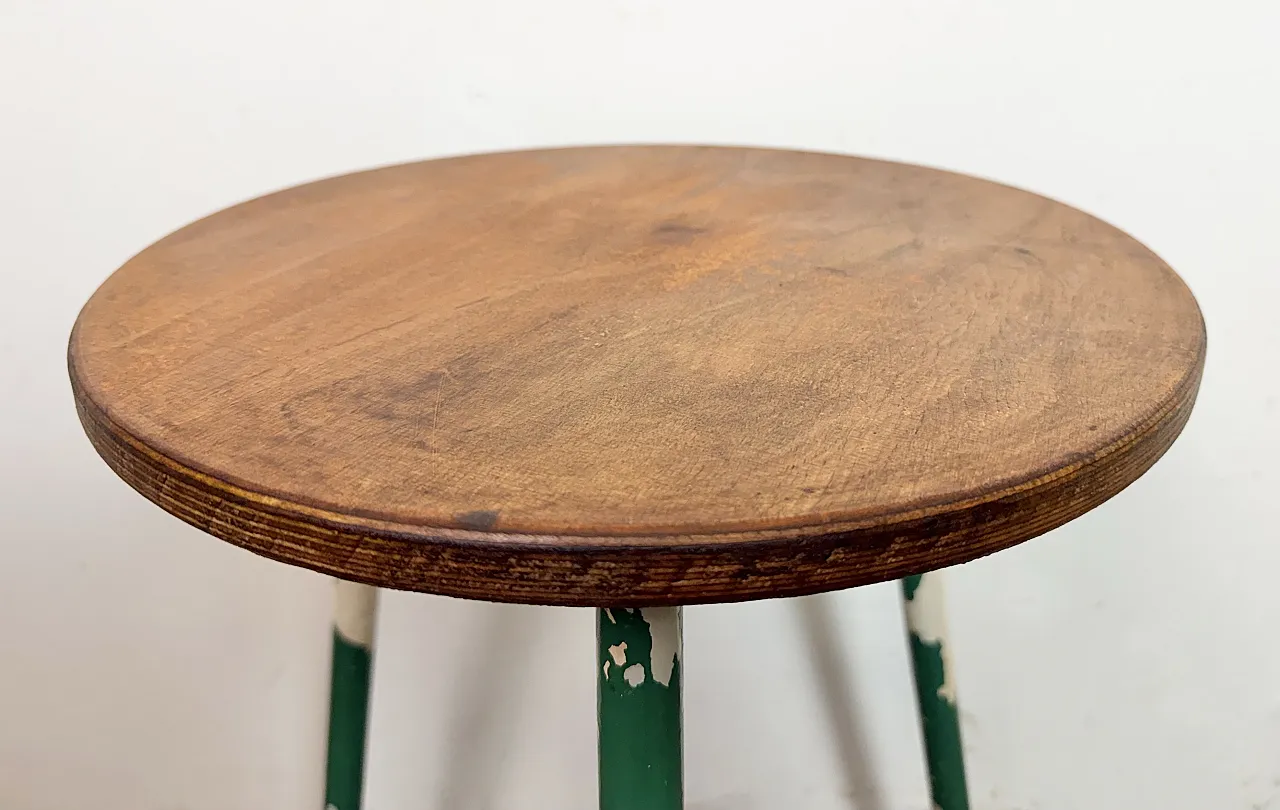 Green Industrial Workshop Stool, 1960s 17