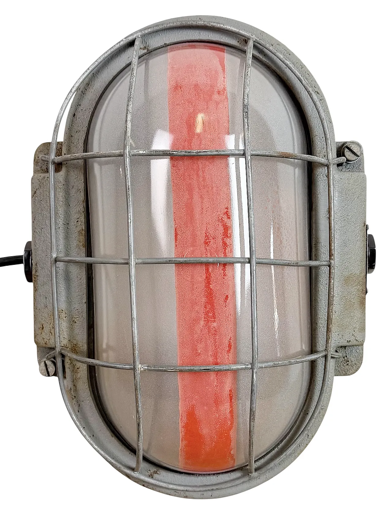 Grey Industrial Cast Iron Wall Light from Elektrosvit, 1960s 1