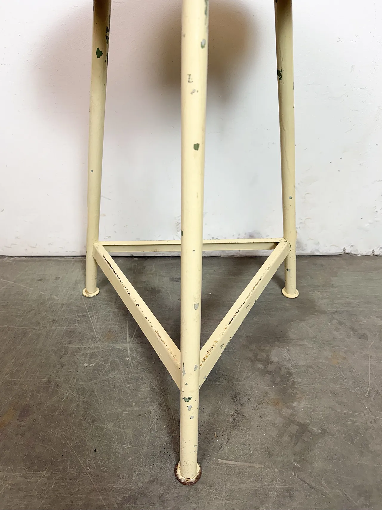 Beige Industrial Workshop Stool, 1960s 6
