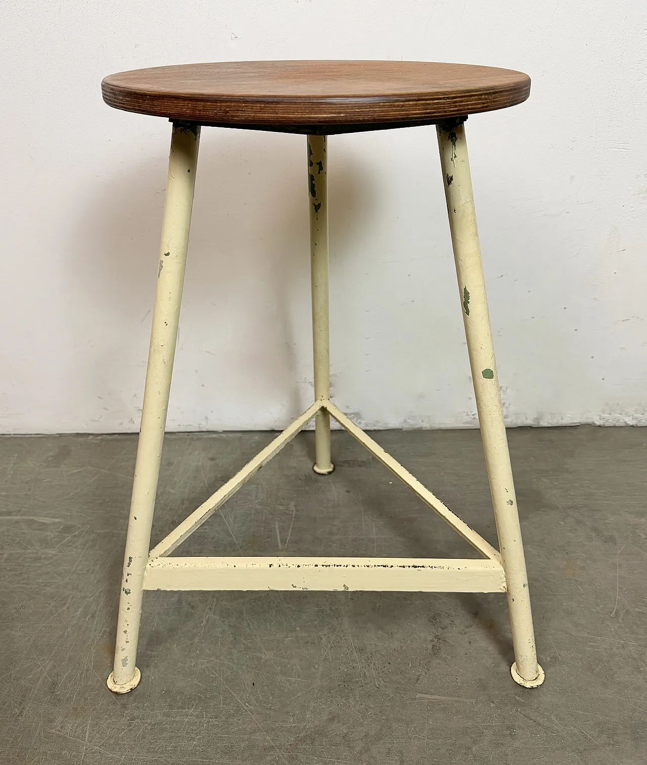 Beige Industrial Workshop Stool, 1960s 11