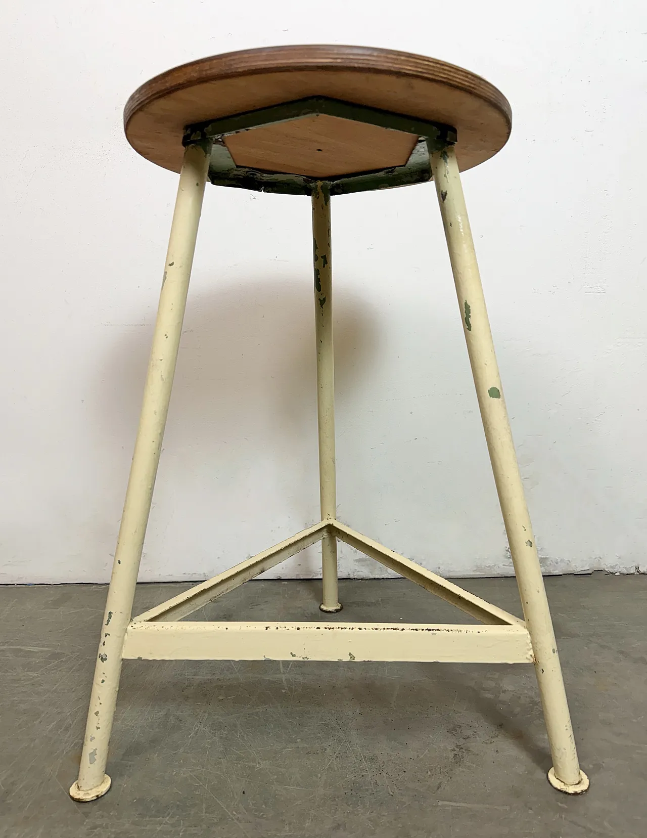 Beige Industrial Workshop Stool, 1960s 14