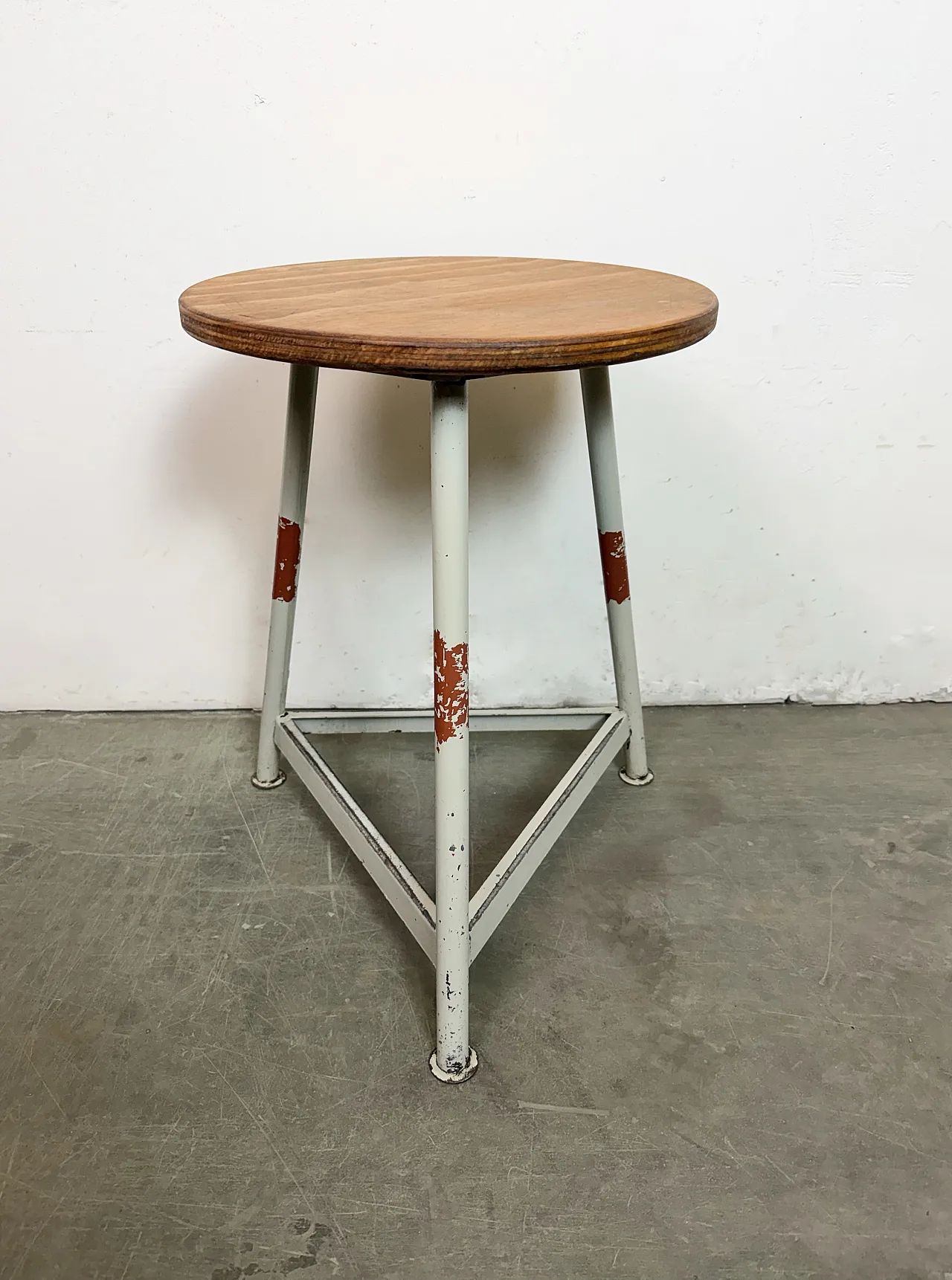 Grey Industrial Workshop Stool, 1960s 2