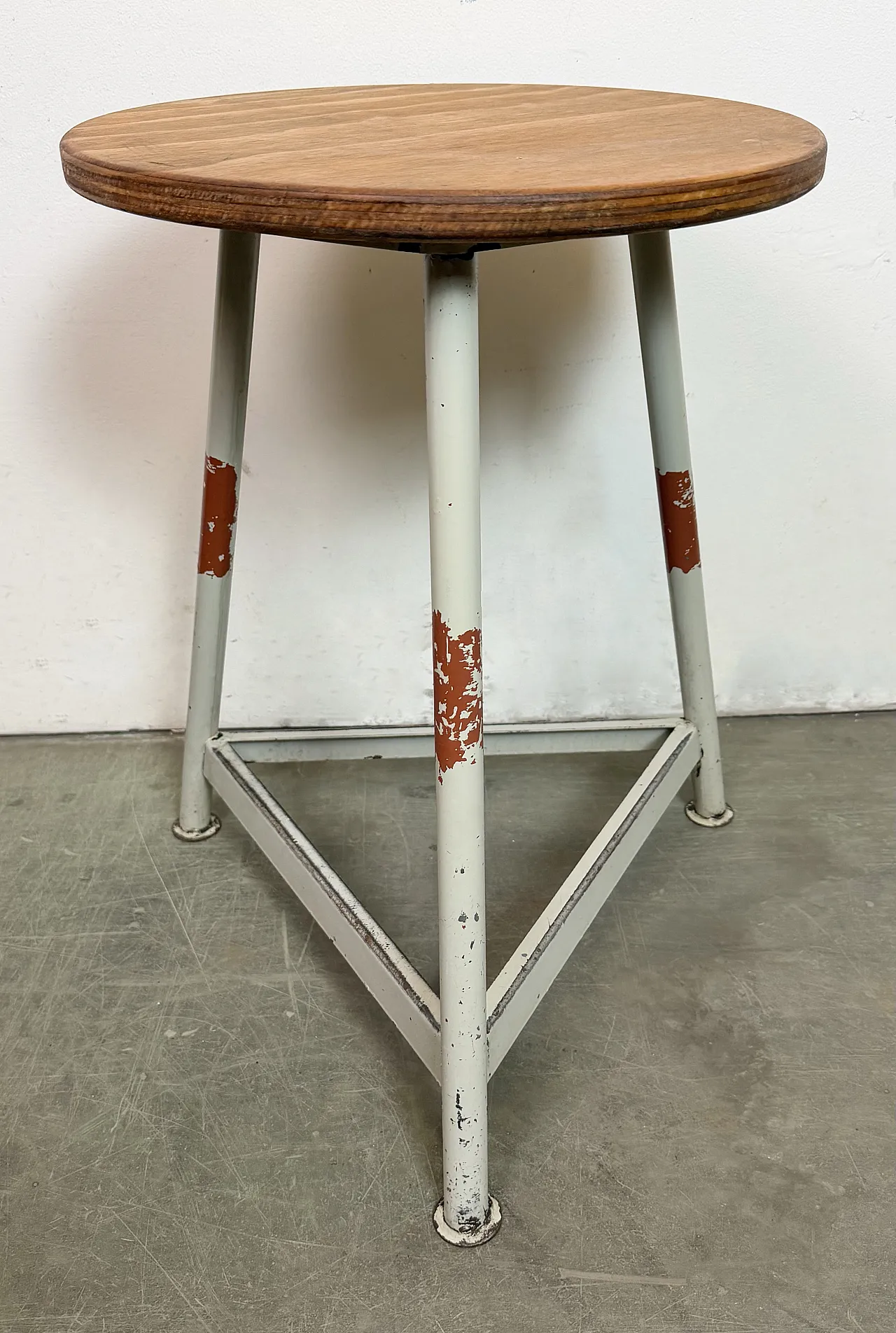 Grey Industrial Workshop Stool, 1960s 3