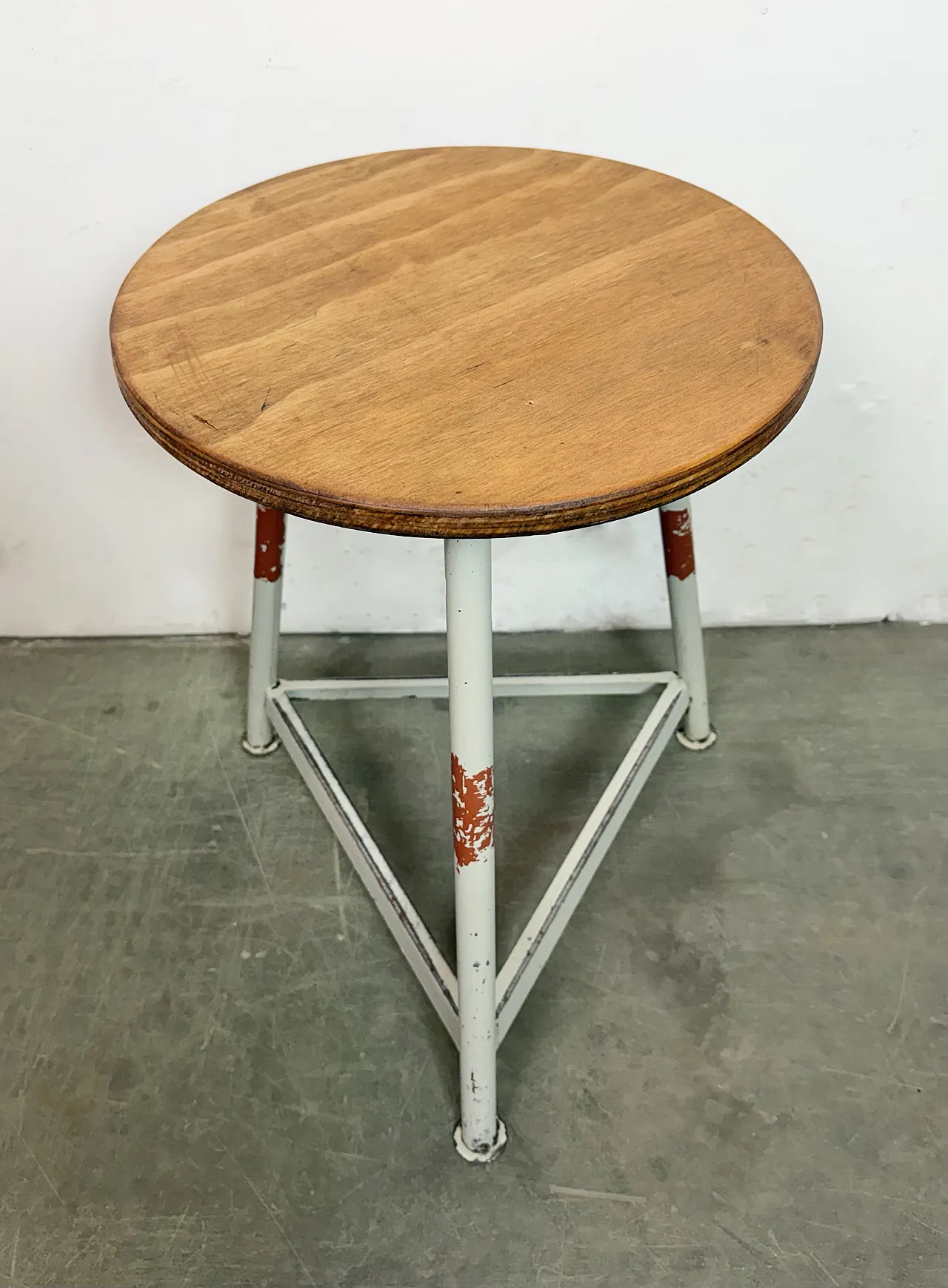 Grey Industrial Workshop Stool, 1960s 4
