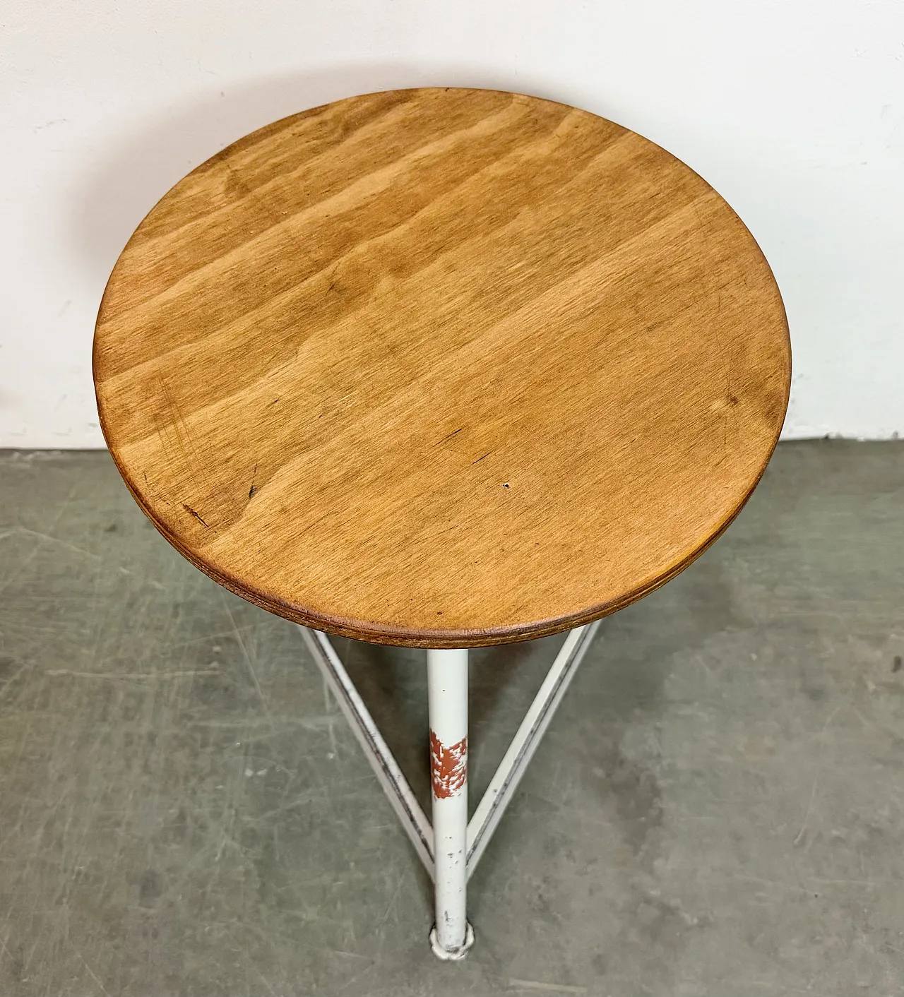 Grey Industrial Workshop Stool, 1960s 6