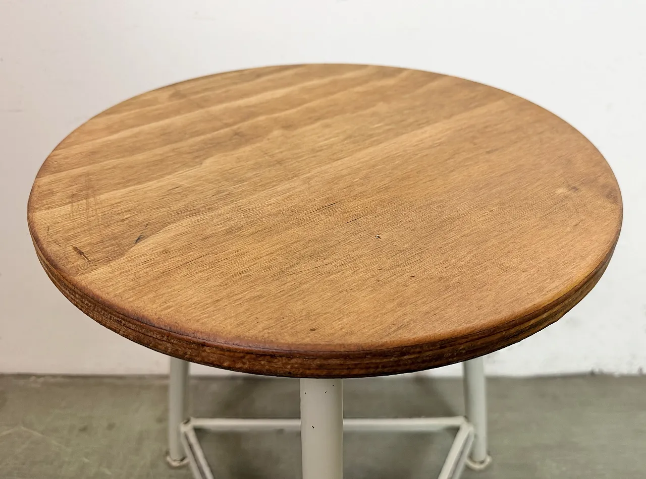 Grey Industrial Workshop Stool, 1960s 7