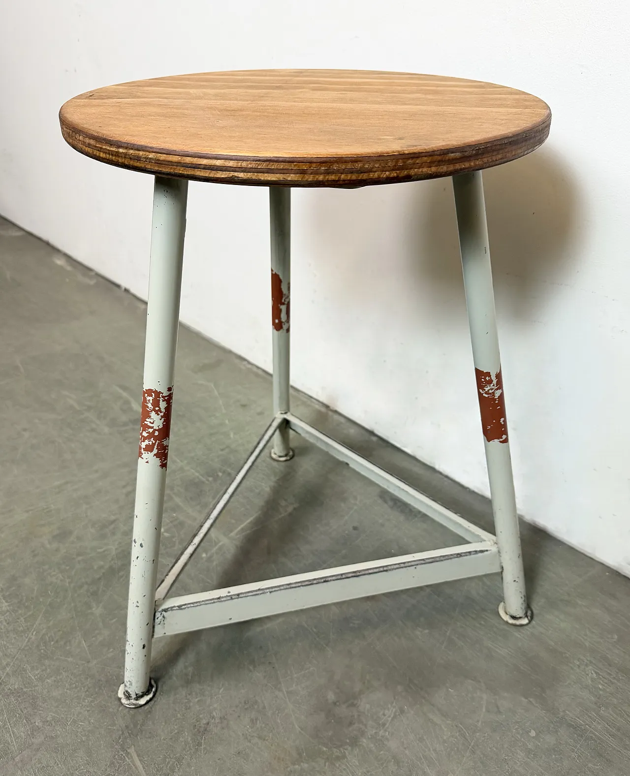Grey Industrial Workshop Stool, 1960s 8