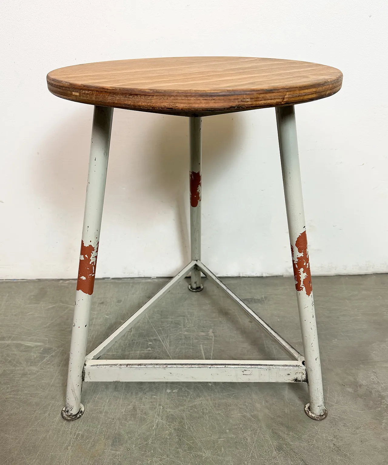 Grey Industrial Workshop Stool, 1960s 11