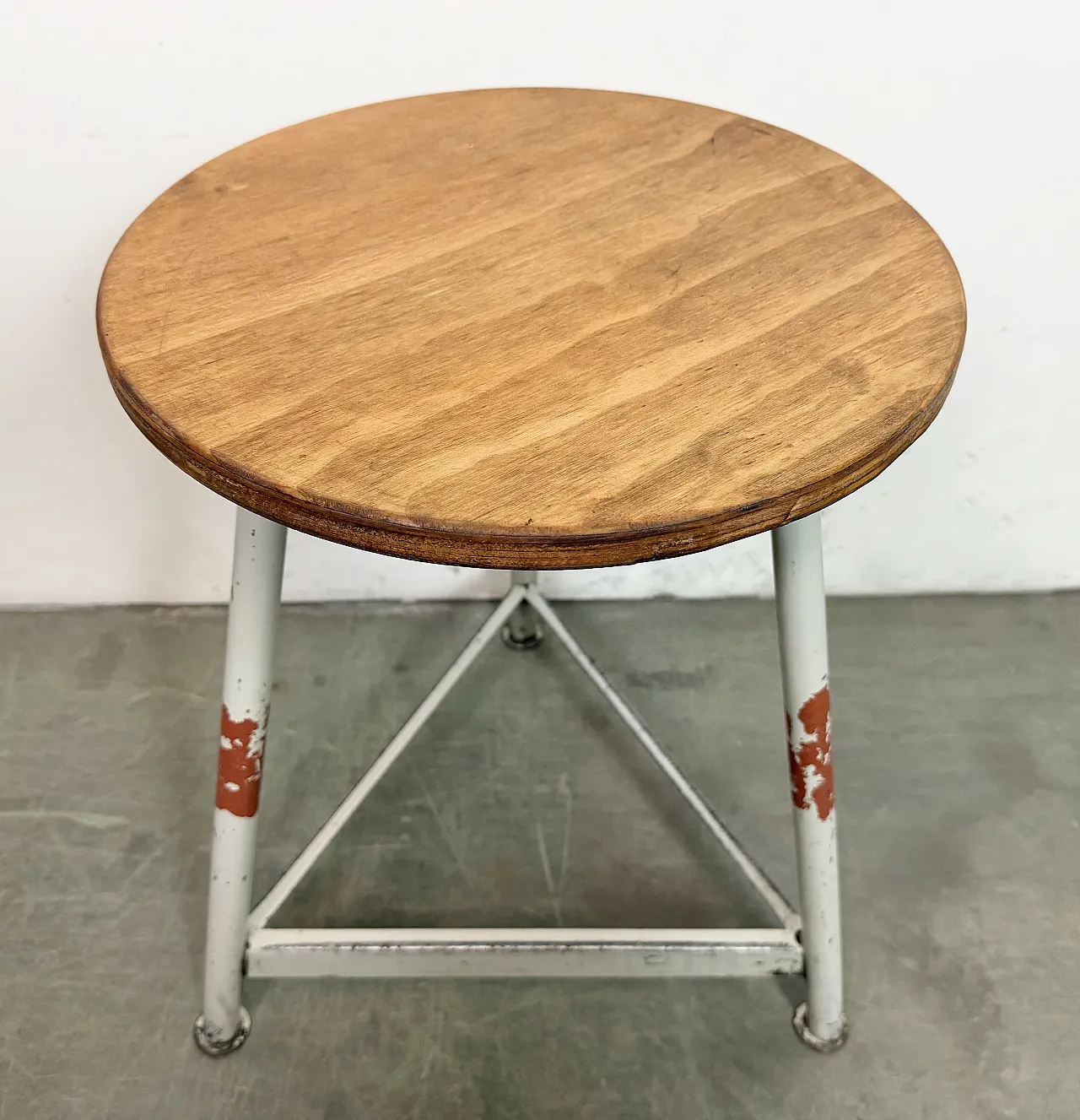 Grey Industrial Workshop Stool, 1960s 13