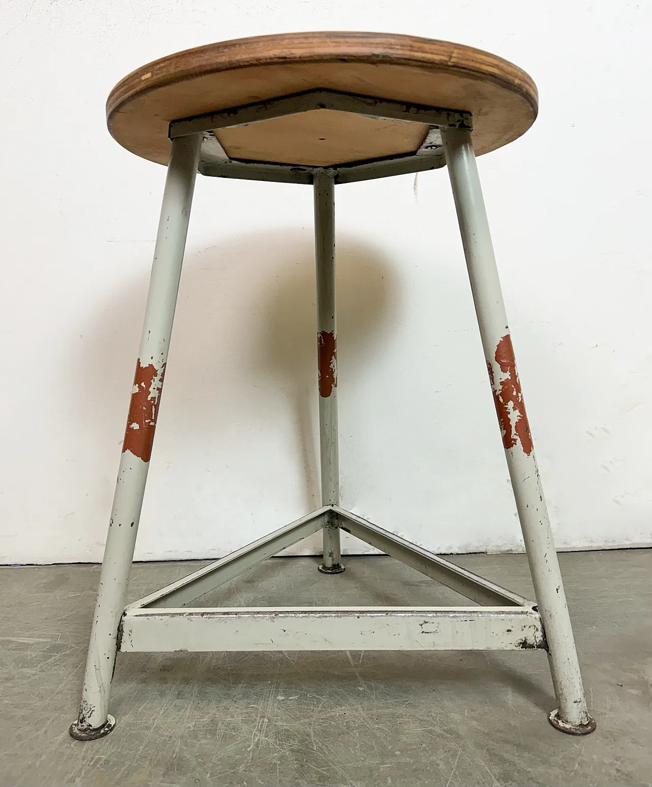 Grey Industrial Workshop Stool, 1960s 14