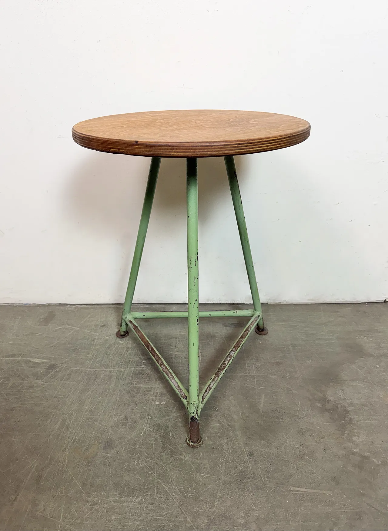 Green Industrial Workshop Stool, 1960s 2
