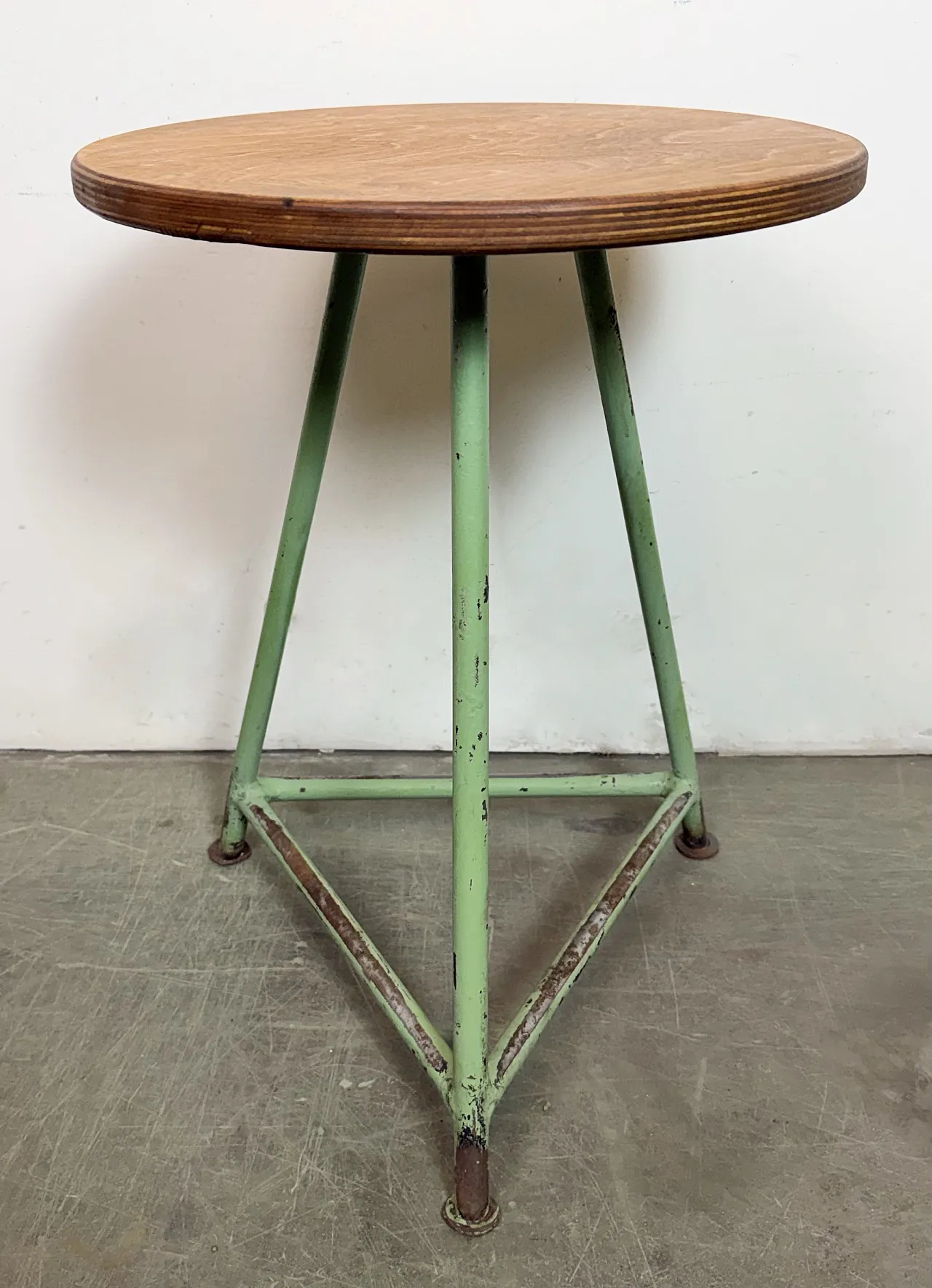 Green Industrial Workshop Stool, 1960s 3