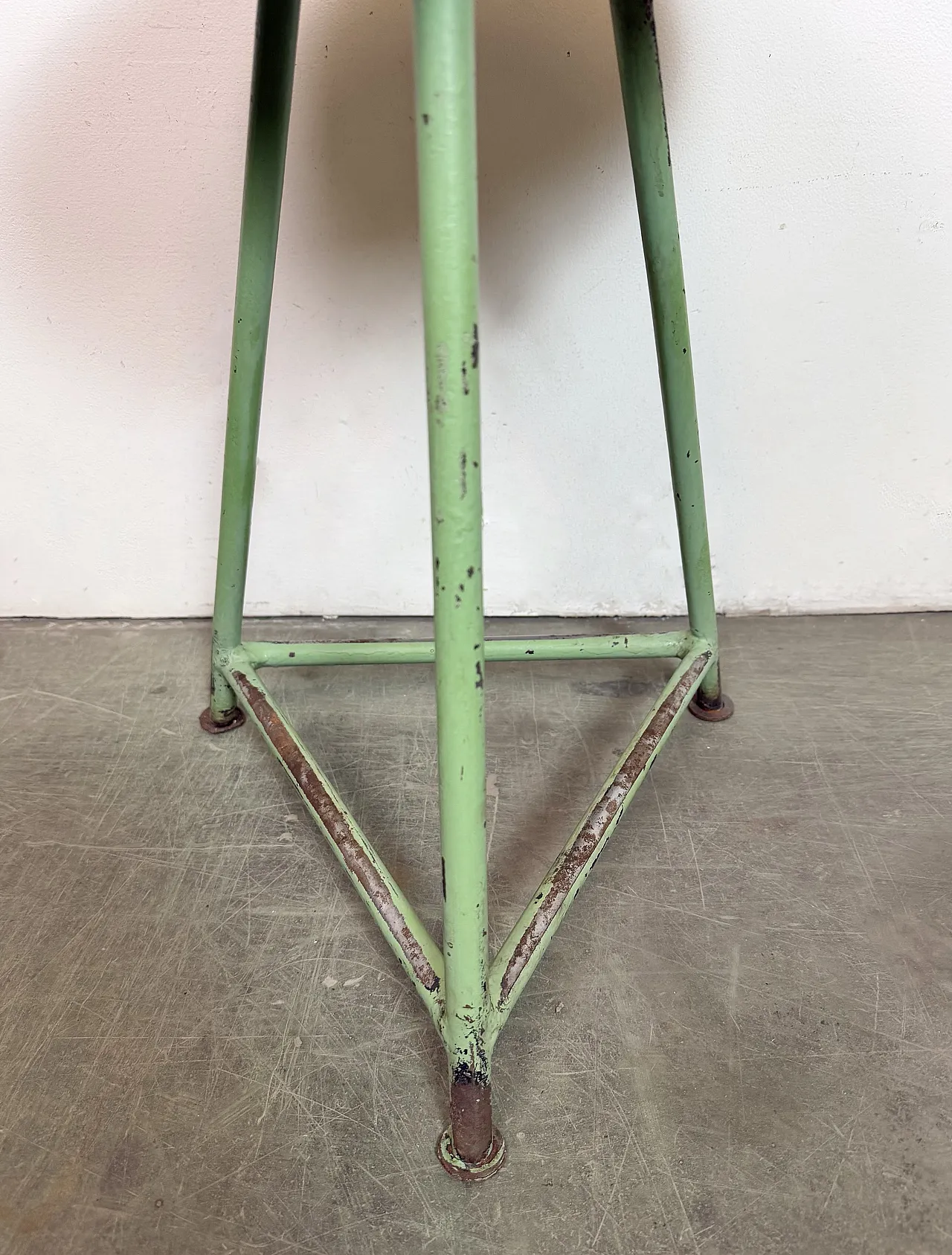 Green Industrial Workshop Stool, 1960s 5