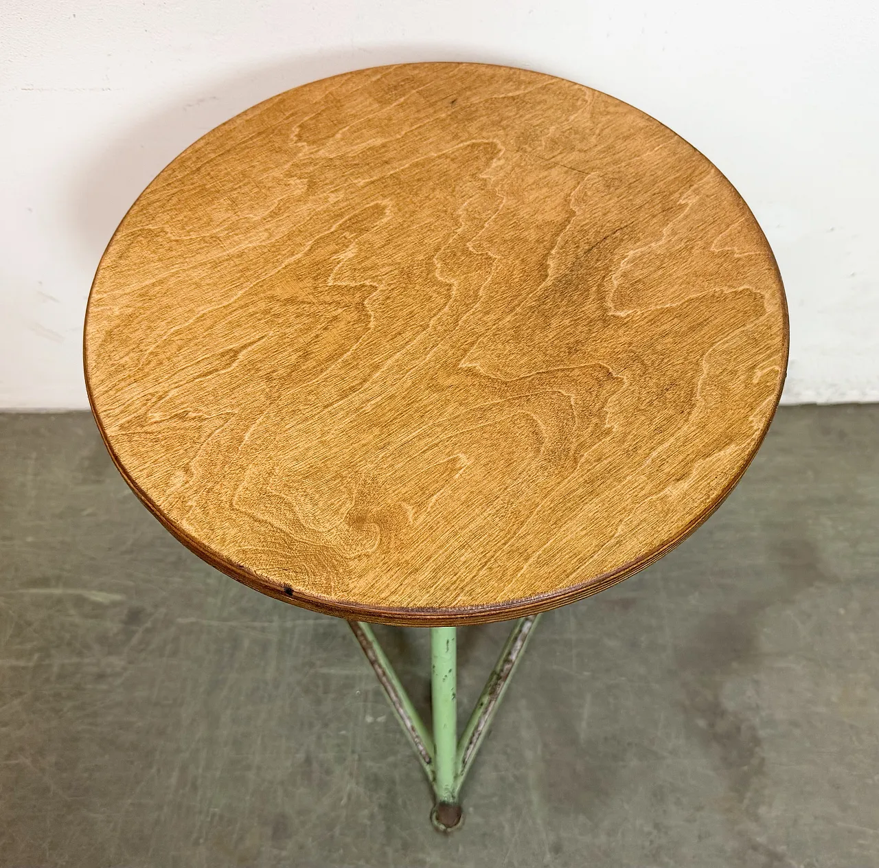 Green Industrial Workshop Stool, 1960s 6