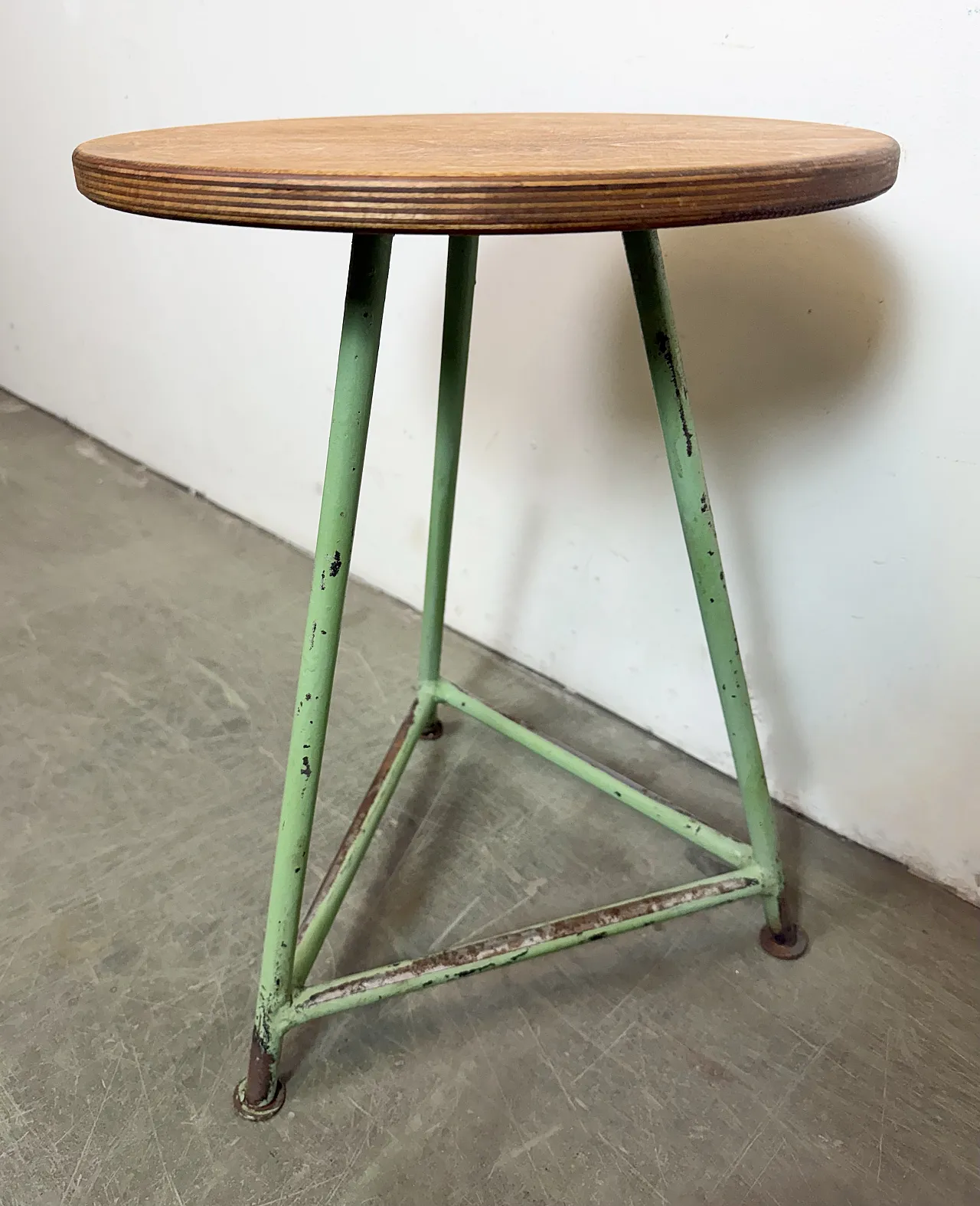 Green Industrial Workshop Stool, 1960s 7