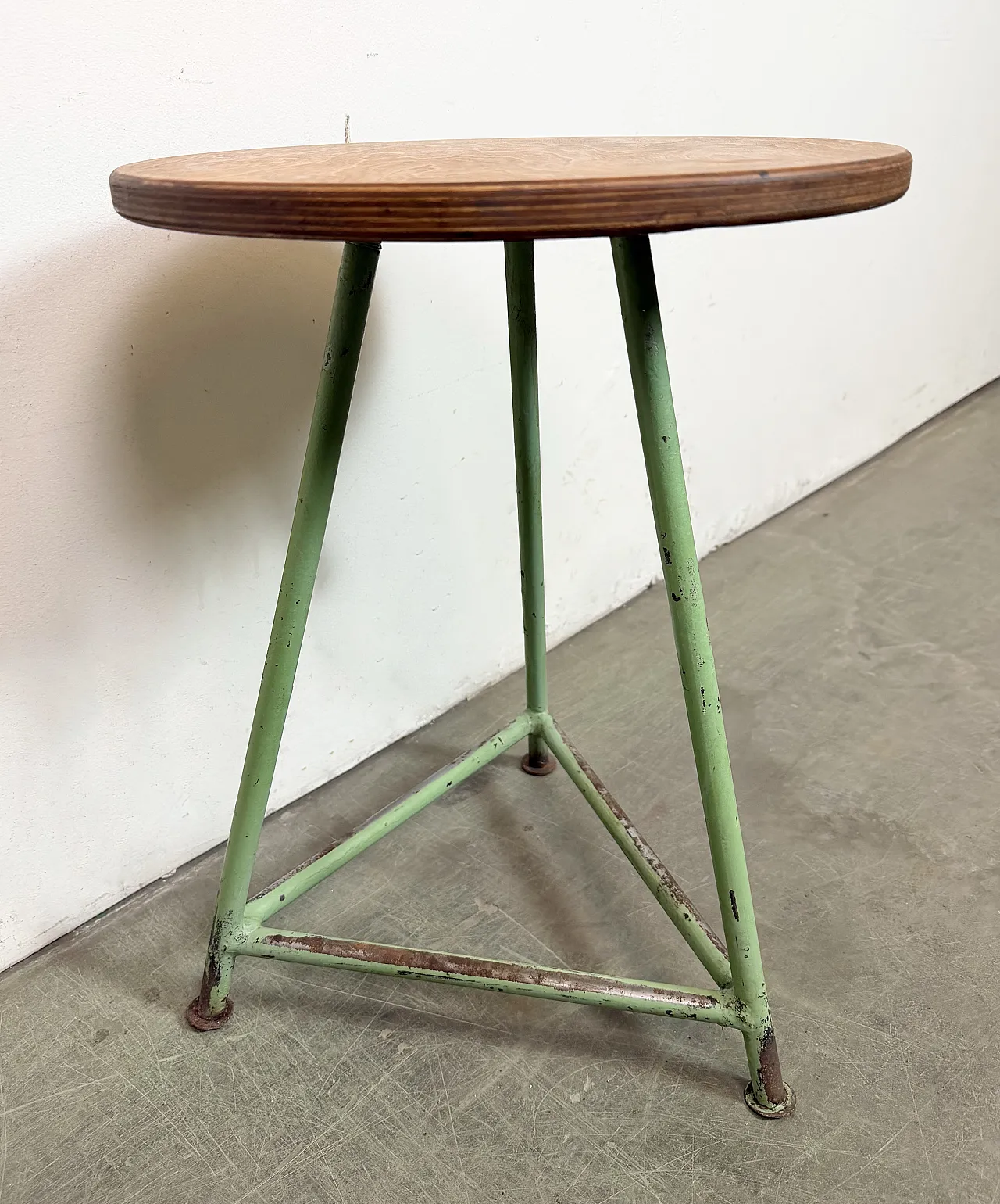 Green Industrial Workshop Stool, 1960s 8