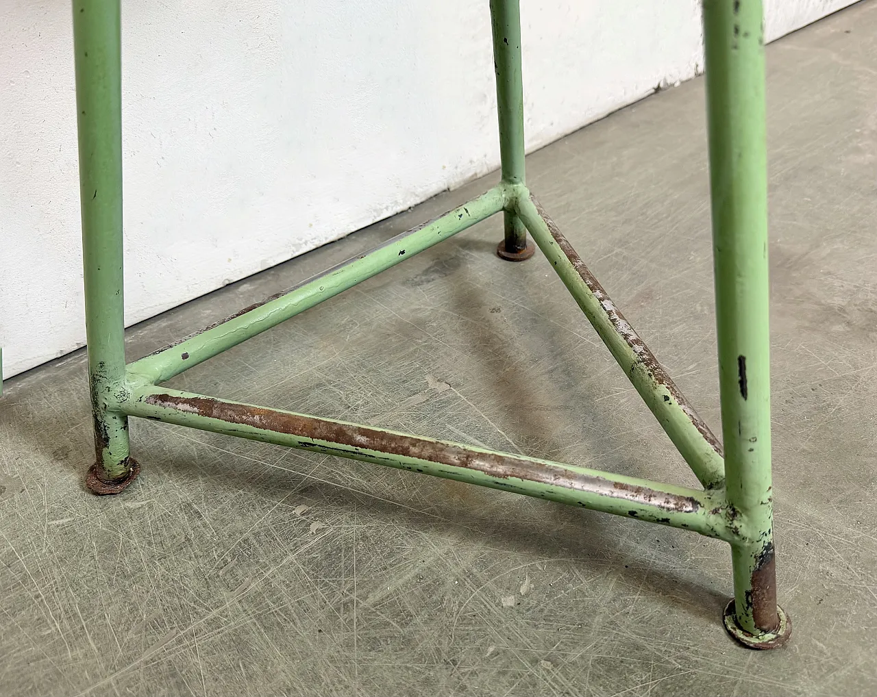 Green Industrial Workshop Stool, 1960s 9