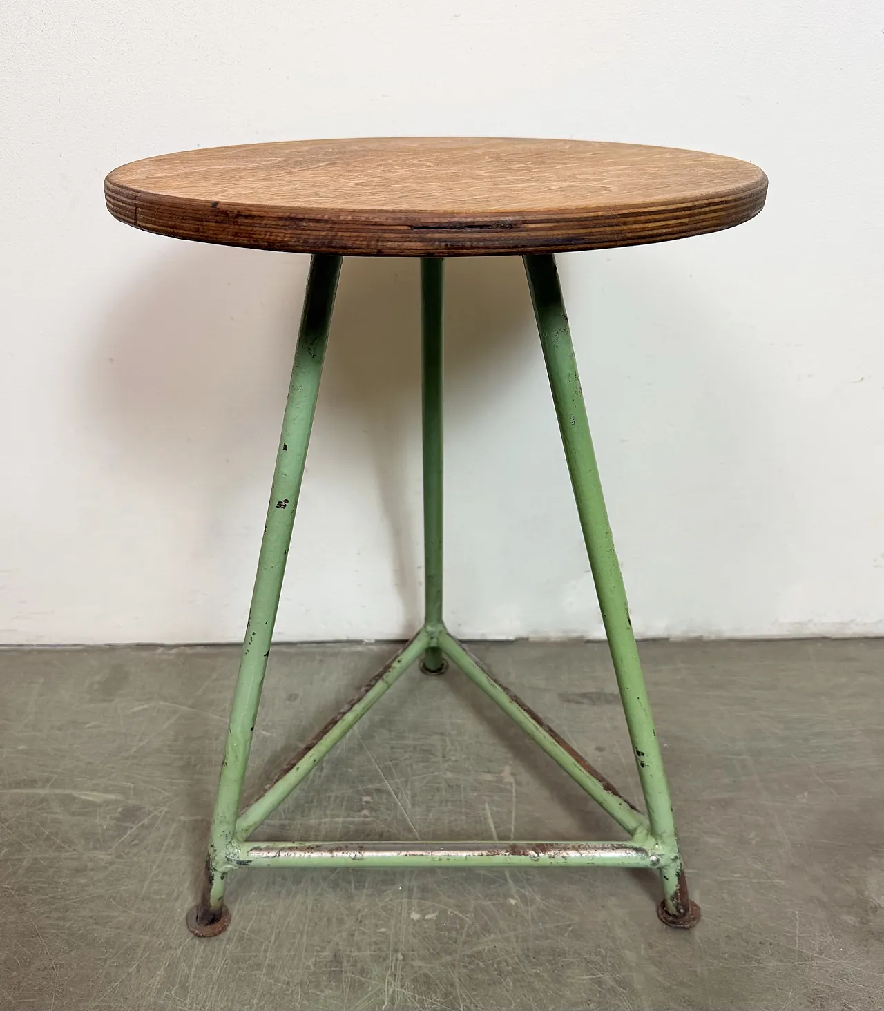 Green Industrial Workshop Stool, 1960s 10