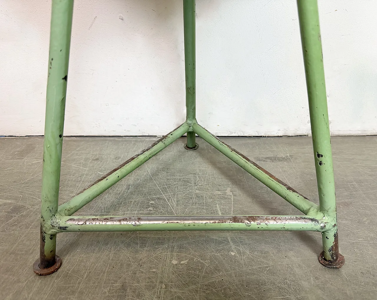 Green Industrial Workshop Stool, 1960s 11