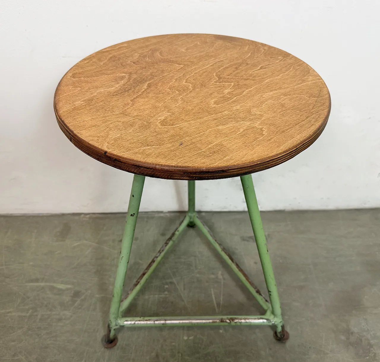 Green Industrial Workshop Stool, 1960s 12