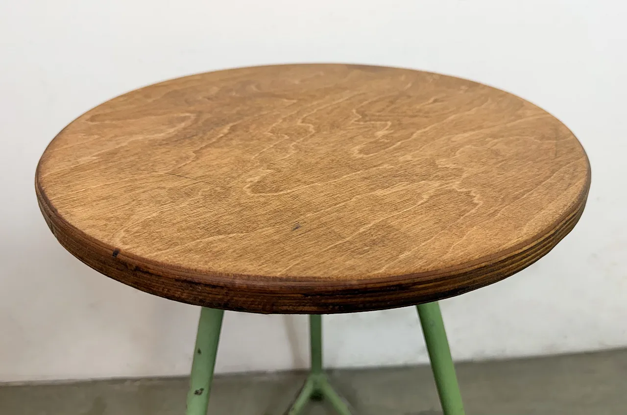 Green Industrial Workshop Stool, 1960s 13
