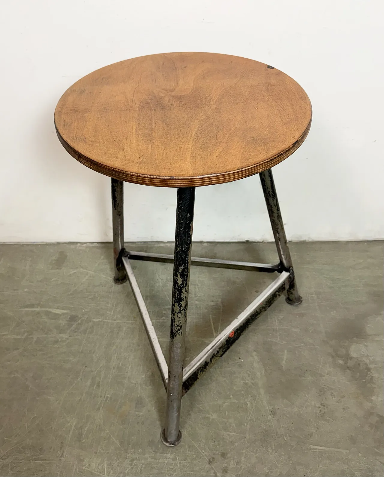 Black Industrial Workshop Stool, 1960s 4