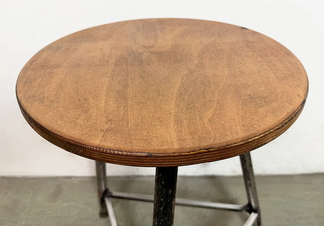 Black Industrial Workshop Stool, 1960s 6