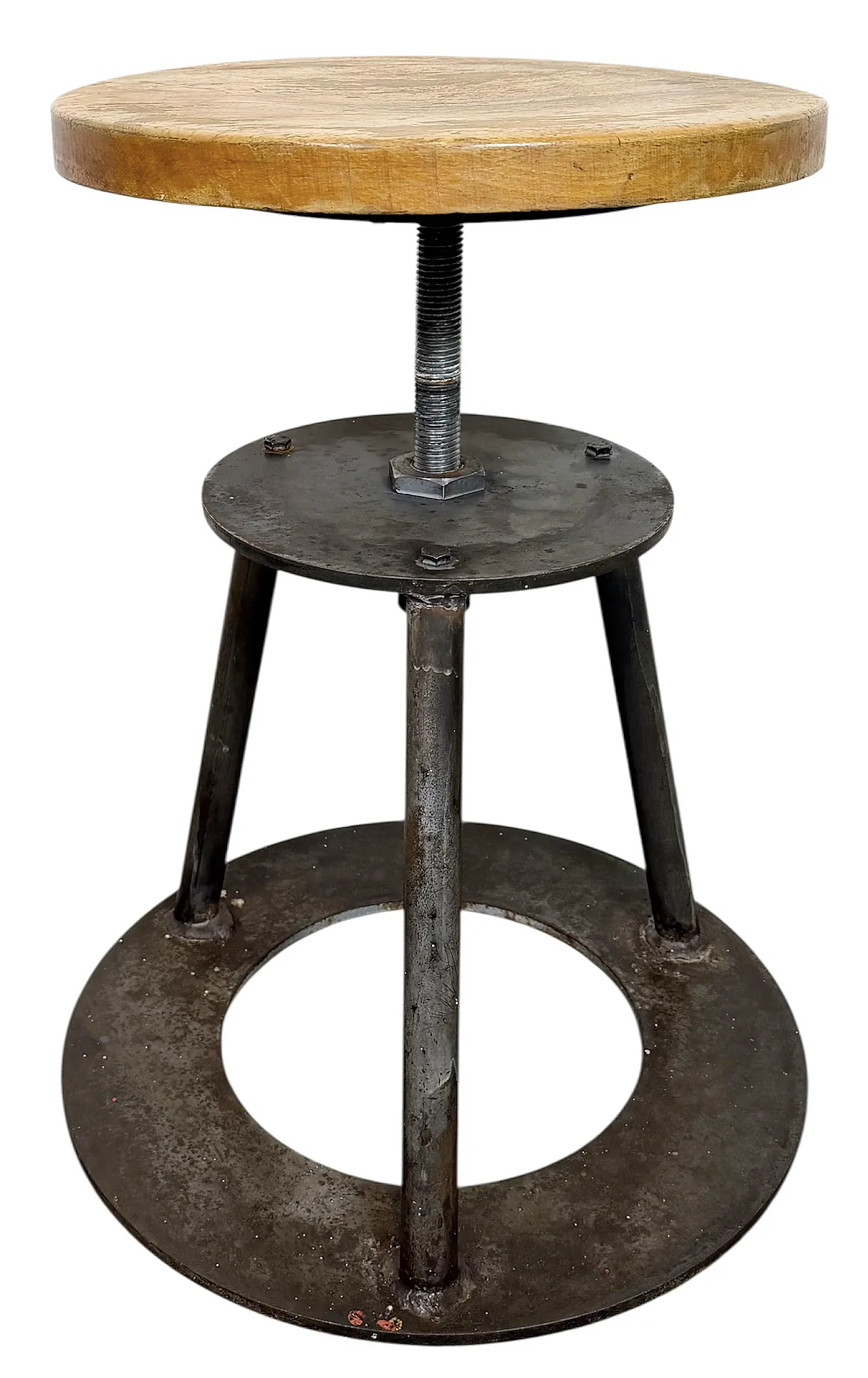 Black Industrial Workshop Swivel Stool, 1960s 1