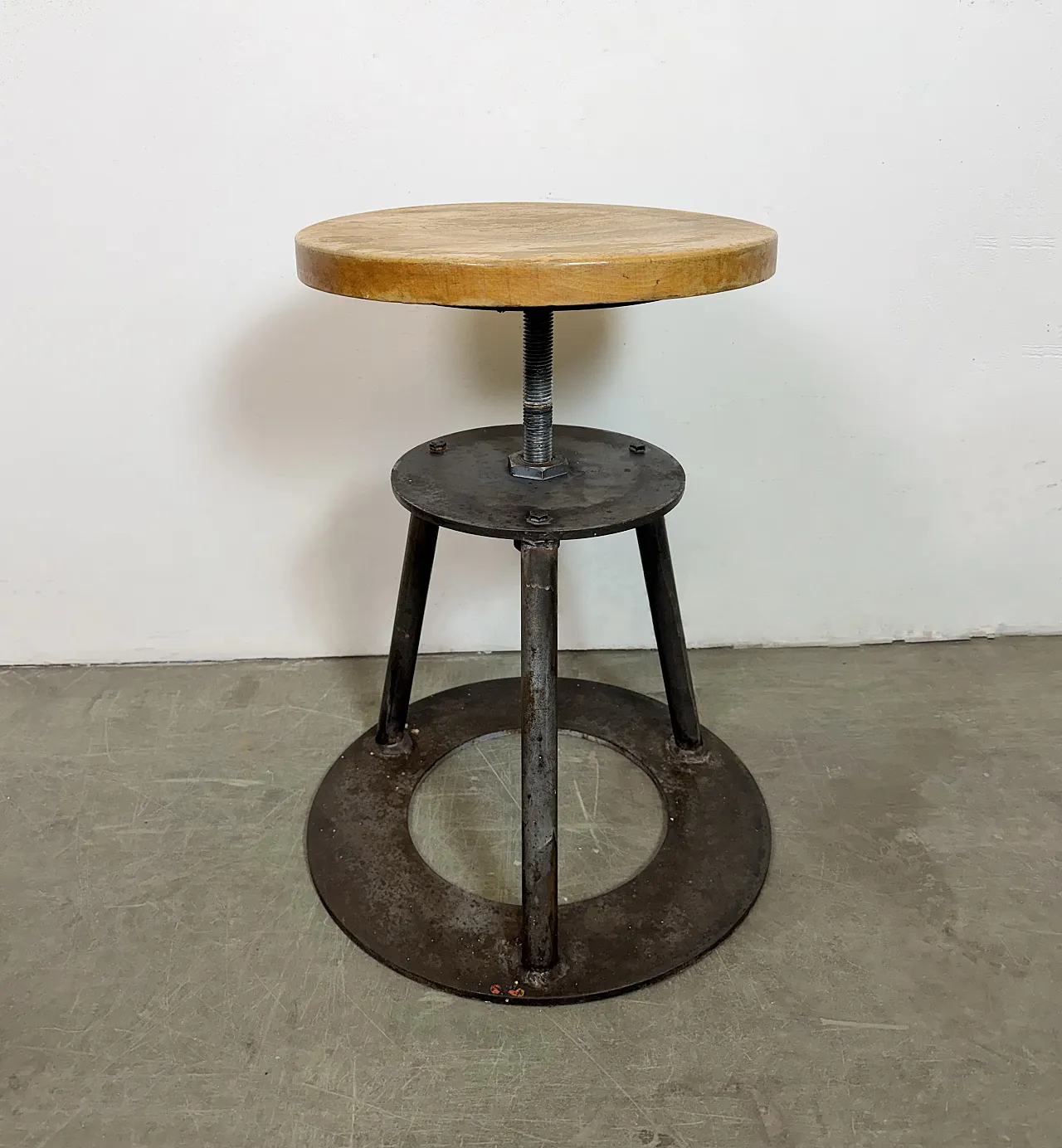 Black Industrial Workshop Swivel Stool, 1960s 2