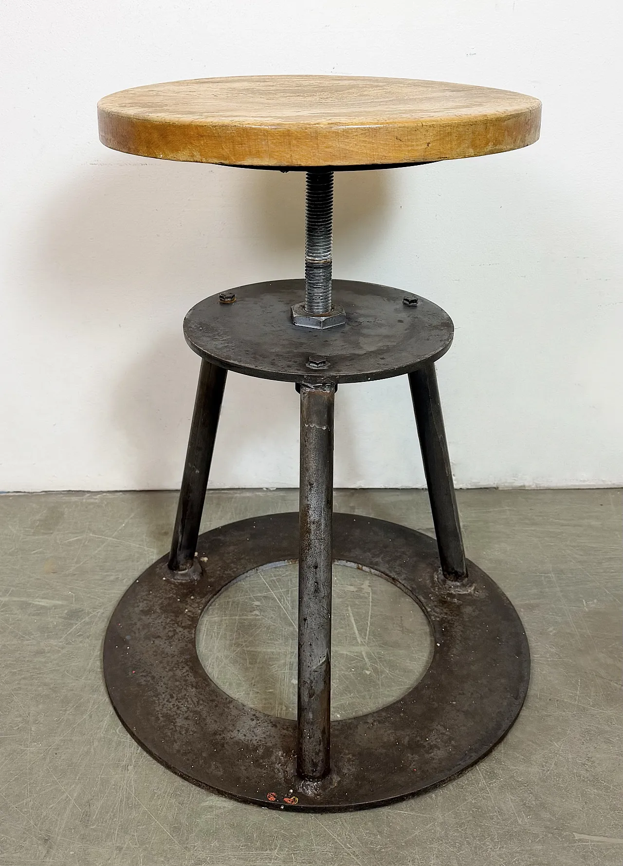 Black Industrial Workshop Swivel Stool, 1960s 3