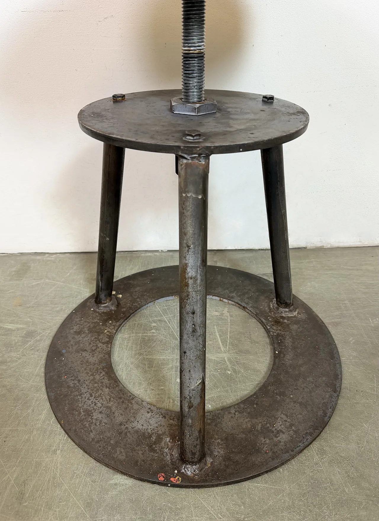 Black Industrial Workshop Swivel Stool, 1960s 5